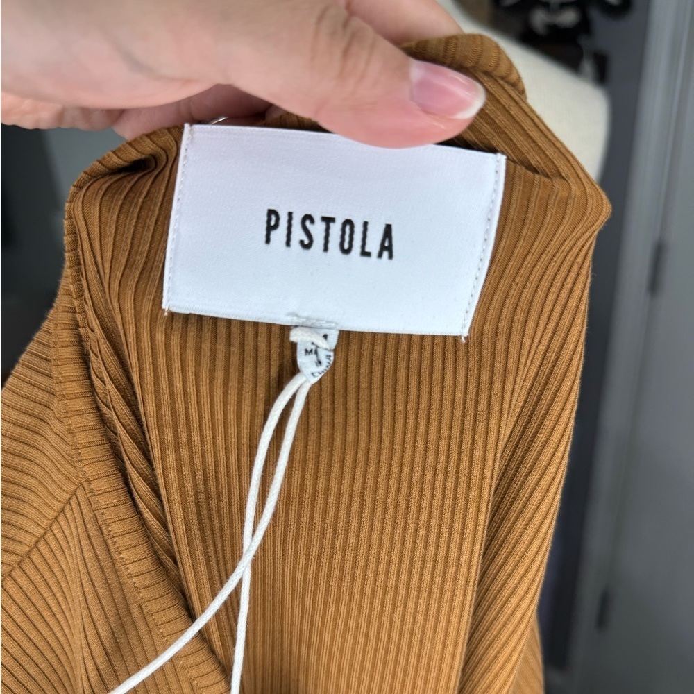 Pistola Camel Ribbed Top - Picture 4 of 6